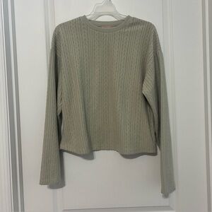 4/$25 NWT Philosophy Soft Ribbed Knit Longsleeve Top in Dried Sage Women’s Large